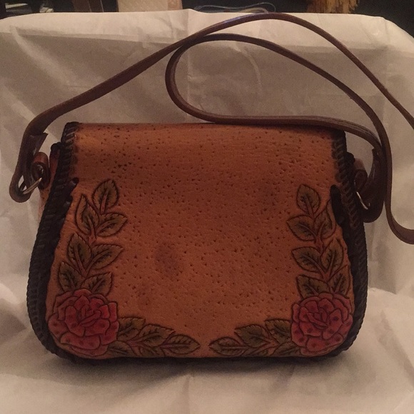 Vintage Tooled Shoulder Bag - Picture 5 of 8